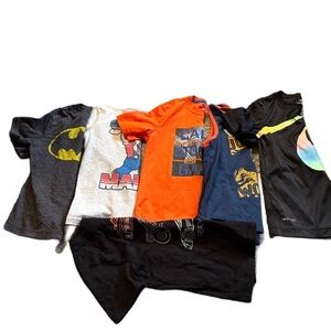Size 4 Boys Shirt Bundle Lot Nike Batman Jurassic World Super Mario Cars Racing